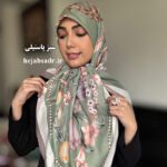 روسری نخ اسپان طرح گل لاله - Image 5