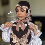 روسری نخ اسپان طرح پاپیون بزرگ - Image 2