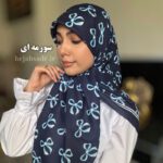روسری نخ اسپان طرح پاپیون - Image 6