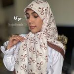 روسری نخ اسپان طرح پاپیون - Image 3
