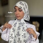 روسری نخ اسپان طرح پاپیون - Image 7