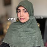 روسری نخی وال اسلپ دو سمت نگین - Image 7