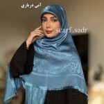 روسری ابریشم ژاکارد جواهر - Image 16