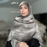 روسری ابریشم ژاکارد اعلاء ملکه - Image 4