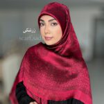 روسری ابریشم ژاکارد شیپور - Image 15