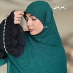 روسری نخی پلیسه اکلیلی - Image 7
