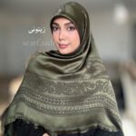 روسری ابریشم ژاکارد شیپور - Image 20