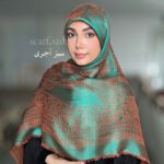 روسری ابریشم ژاکارد شیپور - Image 17