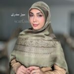 روسری ابریشم ژاکارد شیپور - Image 16