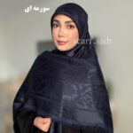 روسری ابریشم ژاکارد جواهر - Image 10