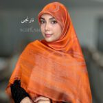 روسری ابریشم ژاکارد شیپور - Image 4