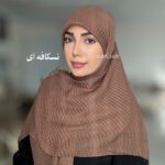 روسری نخی پلیسه اکلیلی - Image 4