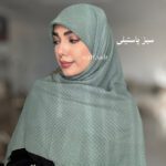 روسری نخی پلیسه اکلیلی - Image 2