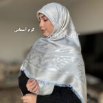 روسری ابریشم ژاکارد جواهر - Image 4