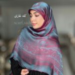 روسری ابریشم ژاکارد شیپور - Image 12