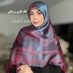روسری ابریشم ژاکارد اعلاء ملکه - Image 3