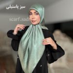روسری ابریشم ژاکارد سلین - Image 3