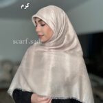 روسری پاییزه گوچی لمه دار - Image 10