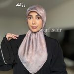 روسری ابریشم ژاکارد ترمه پتینه - Image 4