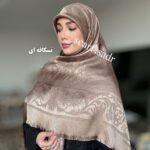 روسری ابریشم ژاکارد جواهر - Image 23