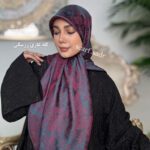 روسری ابریشم ژاکارد پتینه لبنانی - Image 4