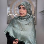 روسری ابریشم ژاکارد پلنگی - Image 17