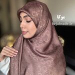 روسری ژاکارد ابریشم لمه دار - Image 5