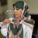 روسری نخ اسپان طرح پاپیون بزرگ - Image 2