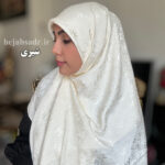 روسری مجلسی ابریشم ژاکارد ترکیه - Image 2