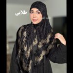 روسری حریر دووره کاردیون حاشیه گل