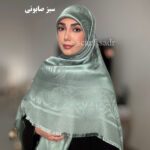 روسری ابریشم ژاکارد جواهر - Image 22