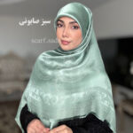 روسری ابریشم ژاکارد اعلاء ملکه - Image 17