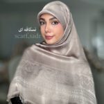 روسری ابریشم ژاکارد طرح شیپور پادشاهی - Image 16