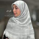 روسری ابریشم ژاکارد طرح شیپور پادشاهی - Image 15