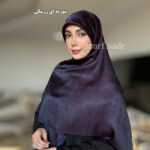 روسری ابریشم ژاکارد ترمه - Image 3