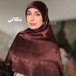 روسری ابریشم ژاکارد اعلاء ملکه - Image 4