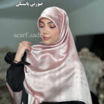 روسری ابریشم ژاکارد ترمه - Image 4