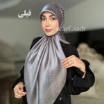 روسری ابریشم ژاکارد سلین - Image 9