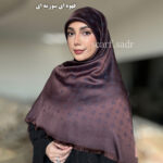 روسری ابریشم ژاکارد ترمه - Image 2