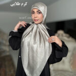 روسری ابریشم ژاکارد سلین - Image 6