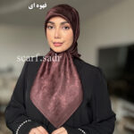 روسری ابریشم ژاکارد ترمه پتینه - Image 11