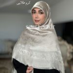 روسری ابریشم ژاکارد ملکه - Image 23