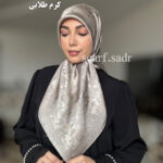 روسری ابریشم ژاکارد ترمه پتینه - Image 7