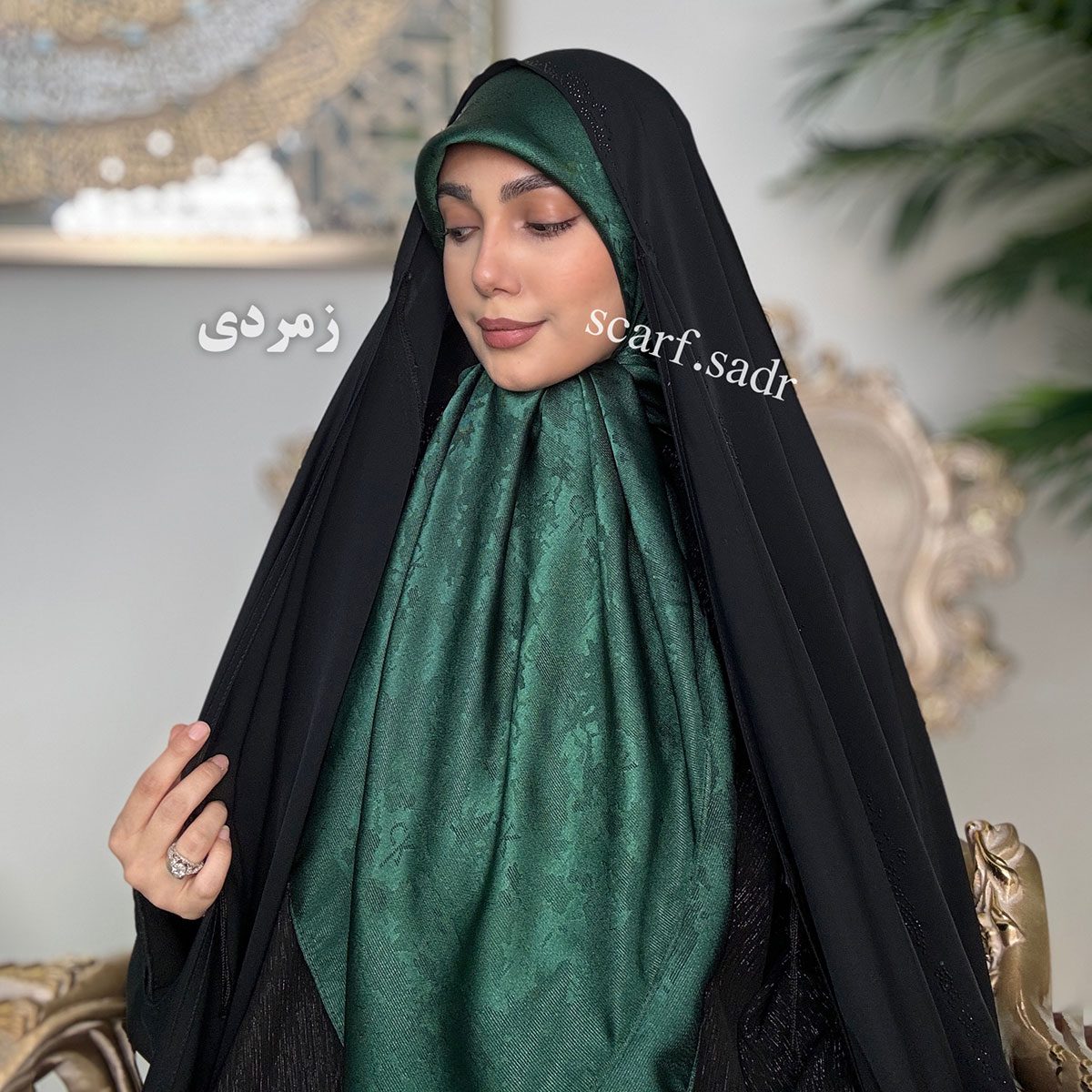 روسری ابریشم ژاکارد پتینه لبنانی