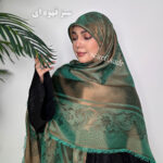 روسری ابریشم ژاکارد سلطنتی - Image 4