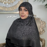 روسری ابریشم ژاکارد پلنگی - Image 19