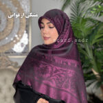 روسری ابریشم ژاکارد جواهر - Image 11