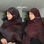 روسری ابریشم ژاکارد بهار - Image 6