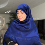 روسری ابریشم ژاکارد ملکه